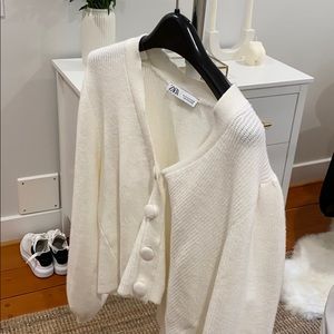 Zara ribbed buttoned cardigan sweater